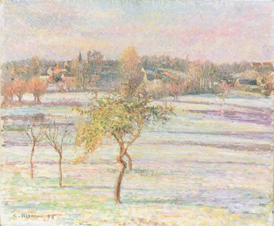 White Frost at Eragny by Camille Jacob Pissarro